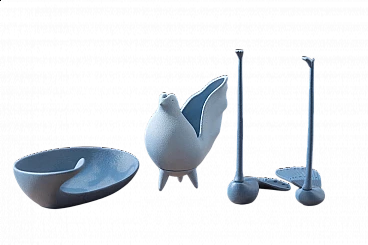 4 Porcelain stoneware decorative objects by Lineasette Ceramiche, 2000s