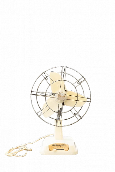Olympic metal and plastic fan, 1970s