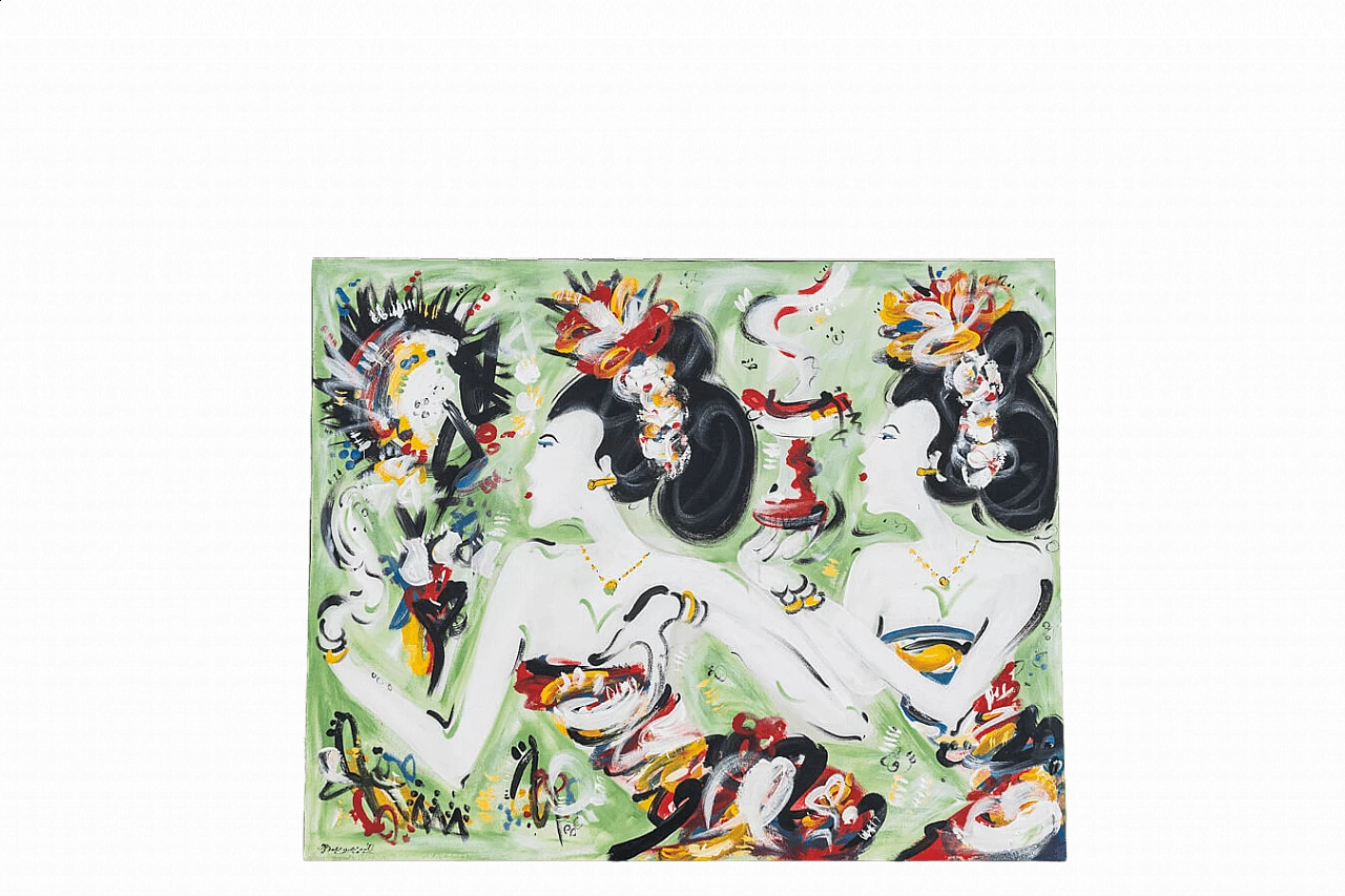 Japanese geisha painting, 2000s 16