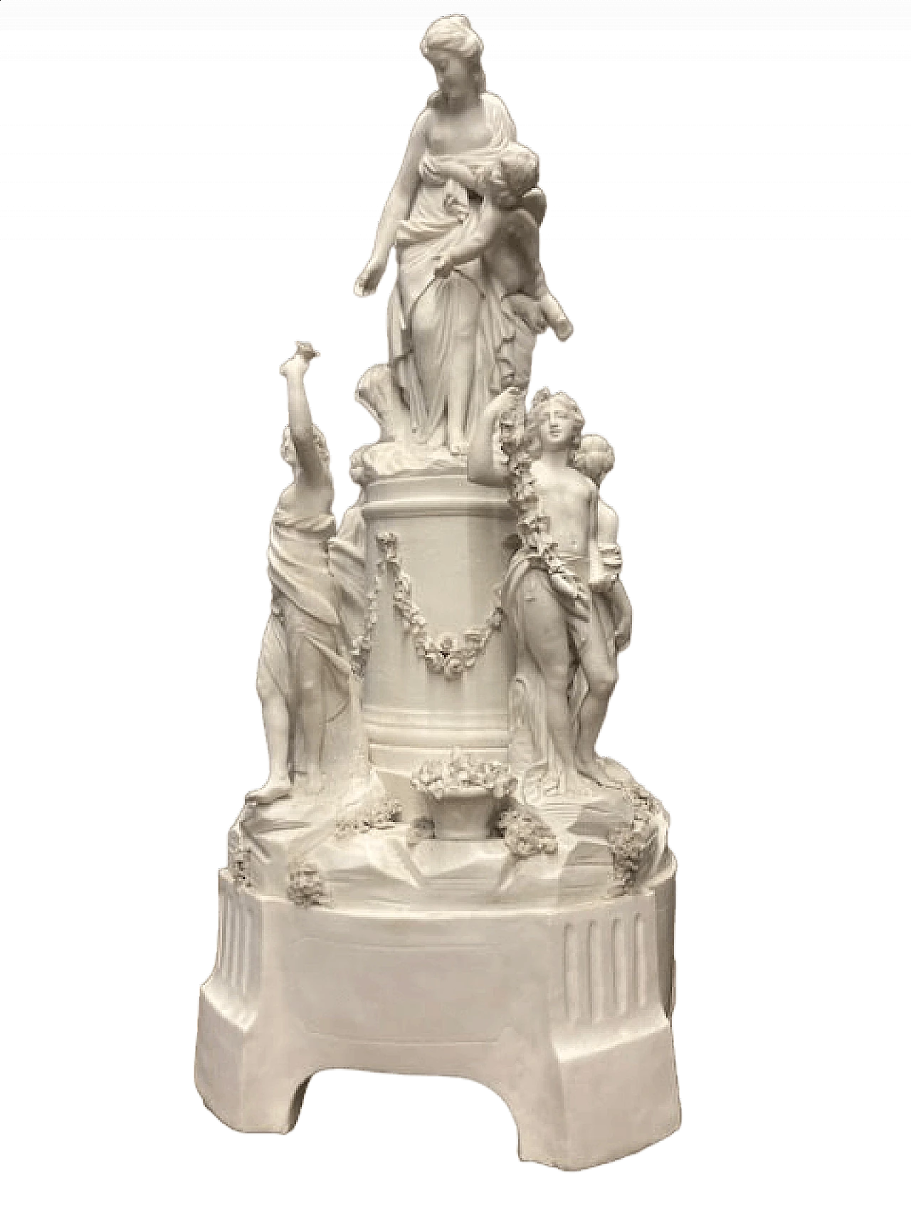 Gruppo scultoreo in porcellana Biscuit di Ginori, metà '800 11