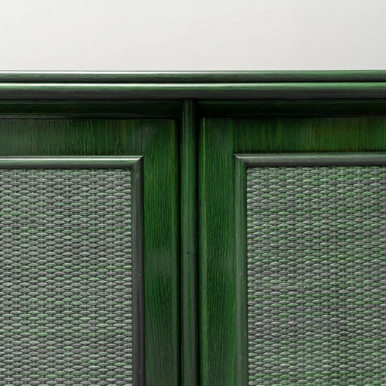 Four doors-sideboard in green wood, 1970s 3