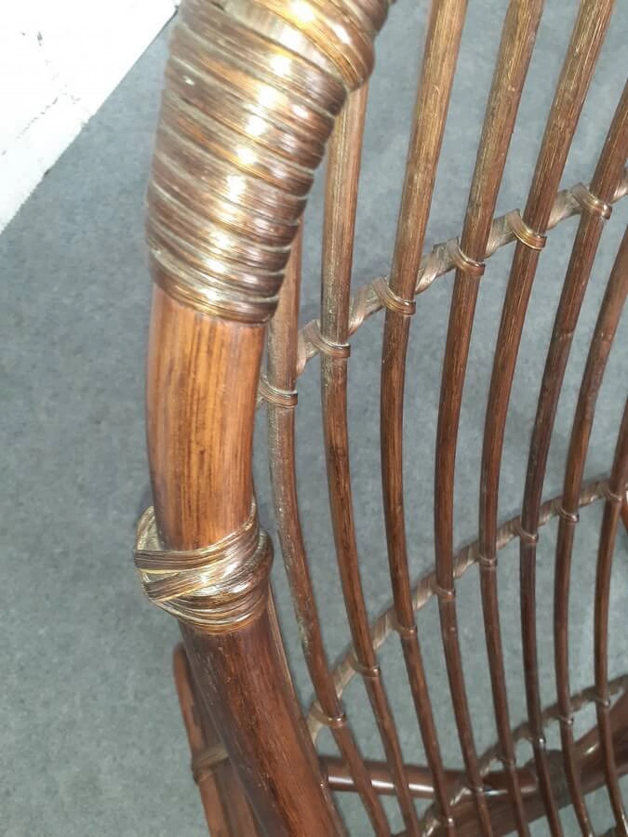 Poltrona in bambù, anni '60 4