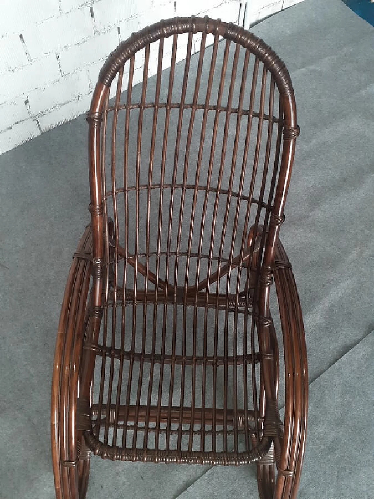 Poltrona in bambù, anni '60 5
