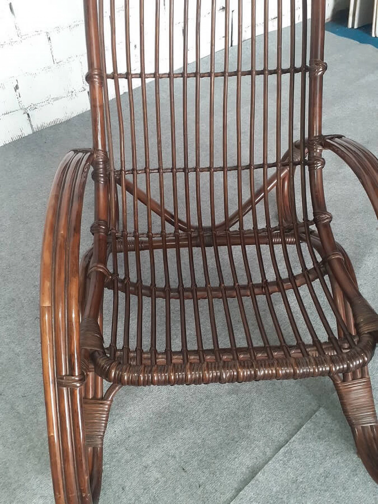 Poltrona in bambù, anni '60 6