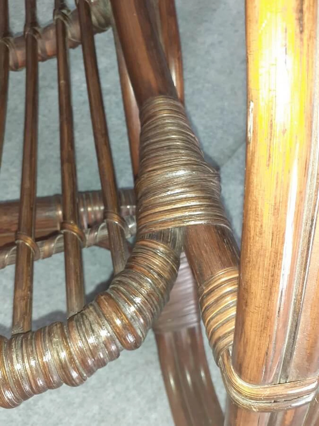 Poltrona in bambù, anni '60 8