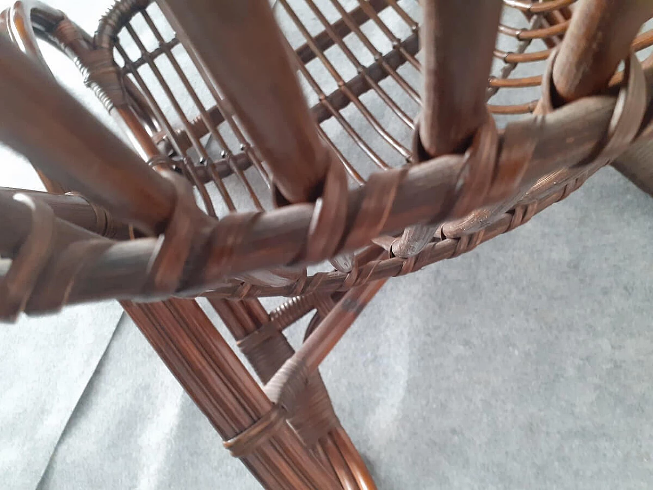 Poltrona in bambù, anni '60 10