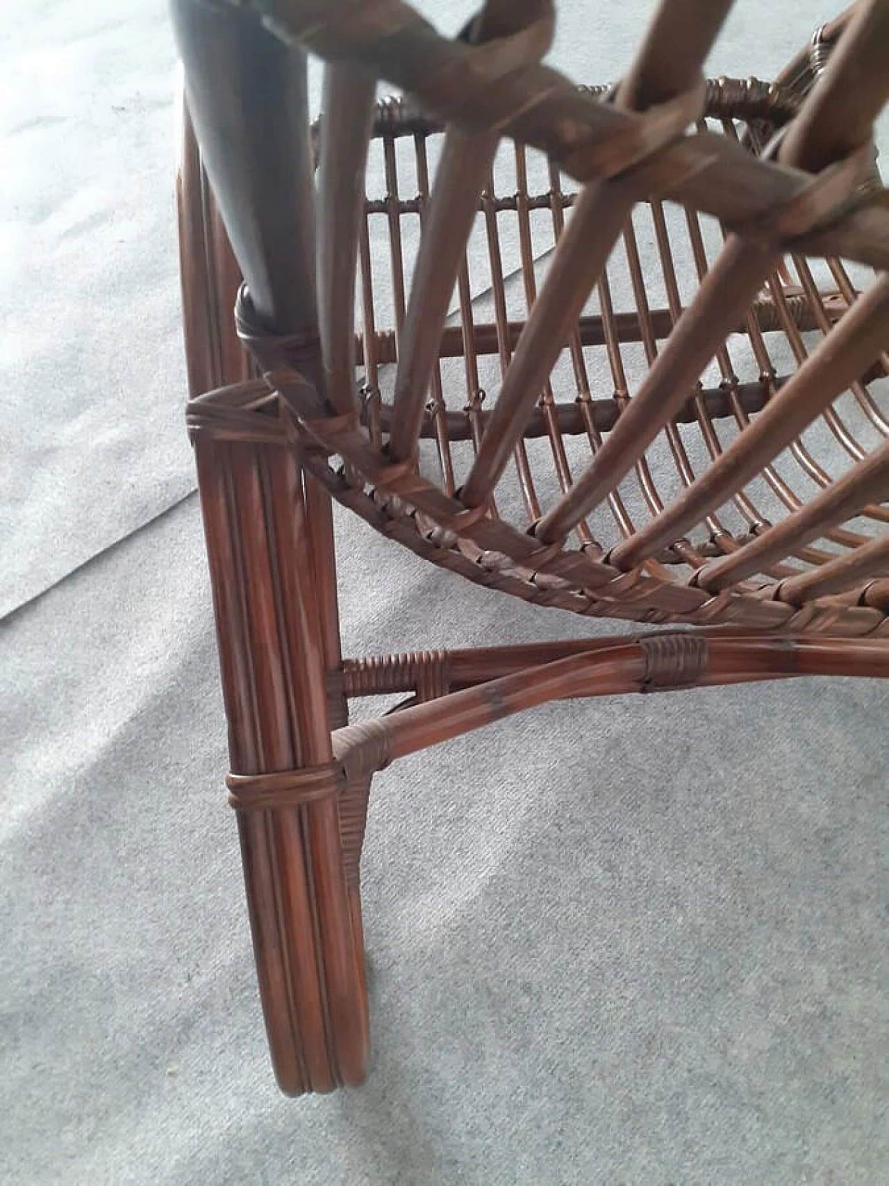 Poltrona in bambù, anni '60 11