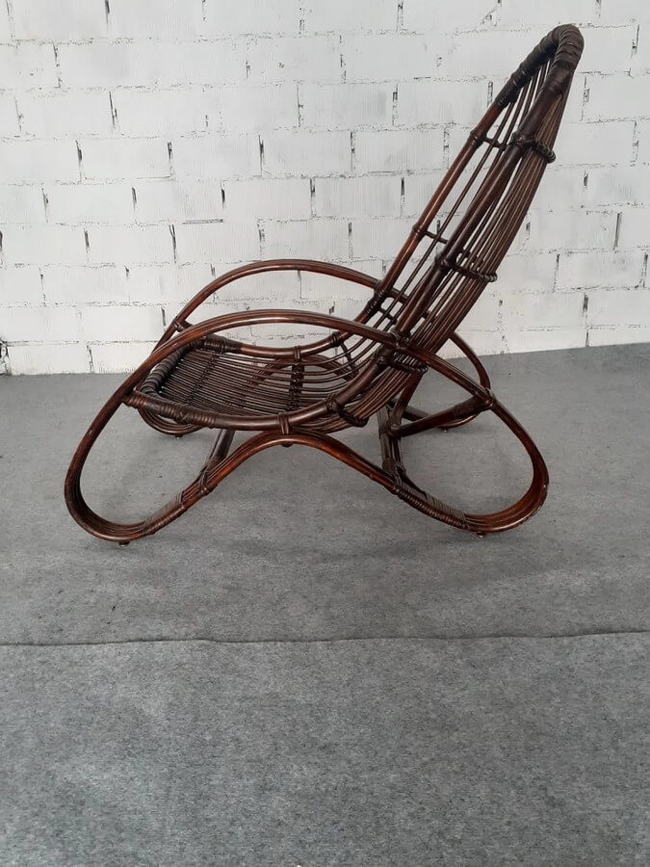 Bamboo armchair, 1960s 12