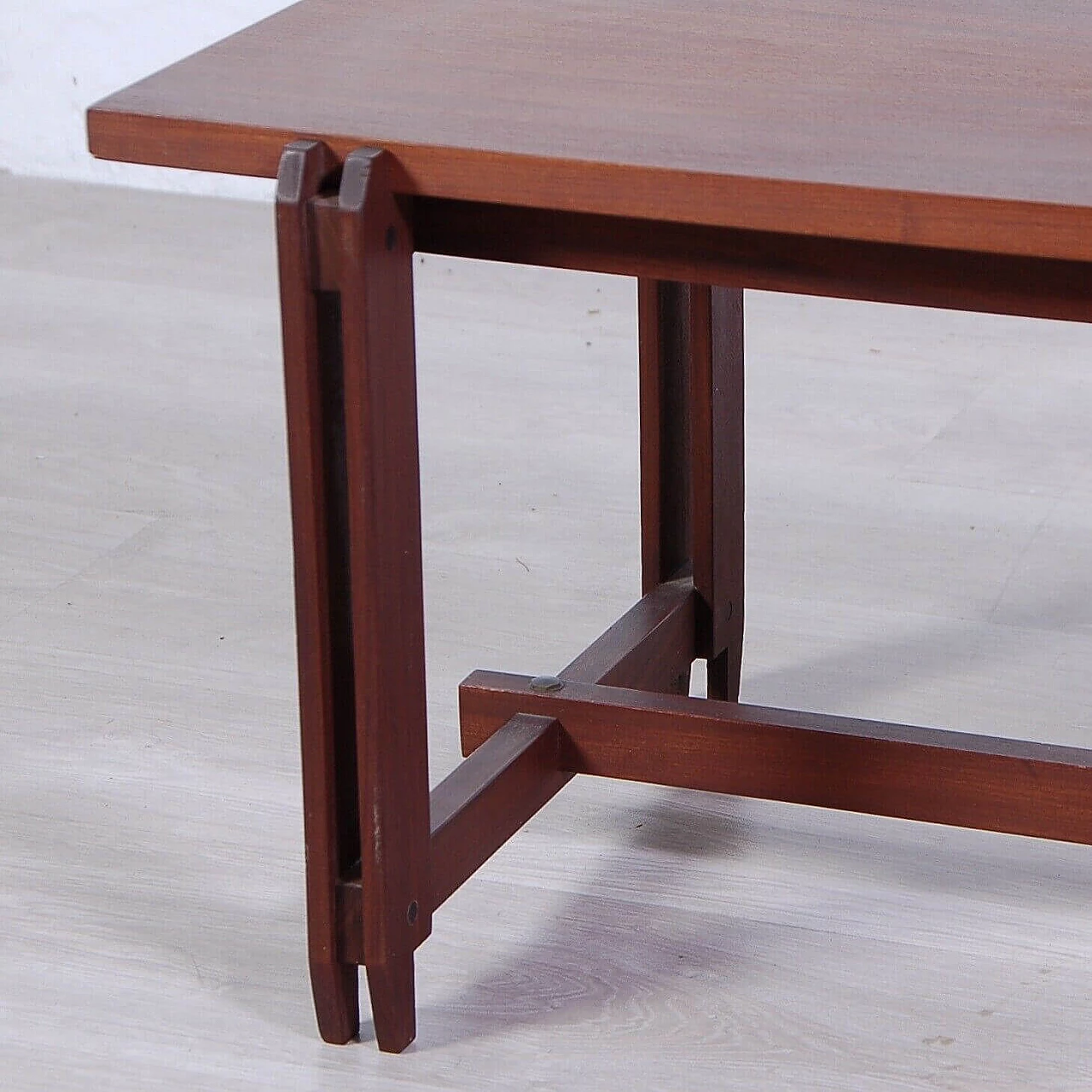 Panca o tavolino in legno nello stile di Ico Parisi, anni '50 9