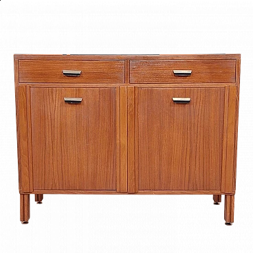 Danish wooden cabinet with 2 doors and 2 drawers, 1960s