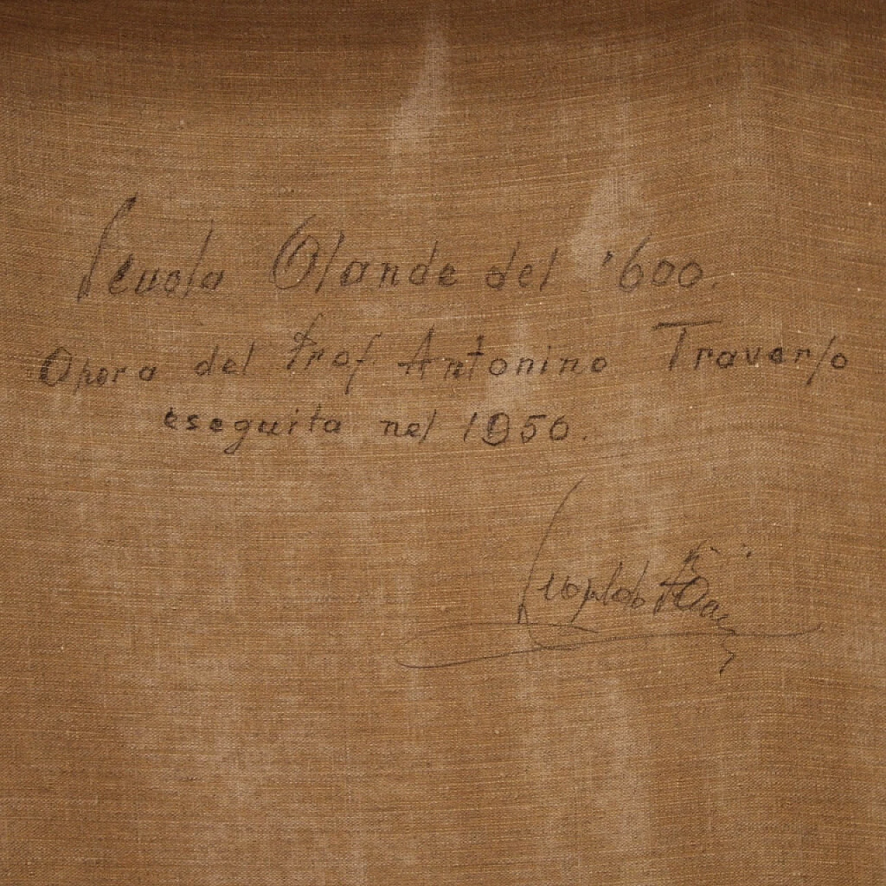 Dipinto italiano di natura morta, olio su tela, anni '40 9