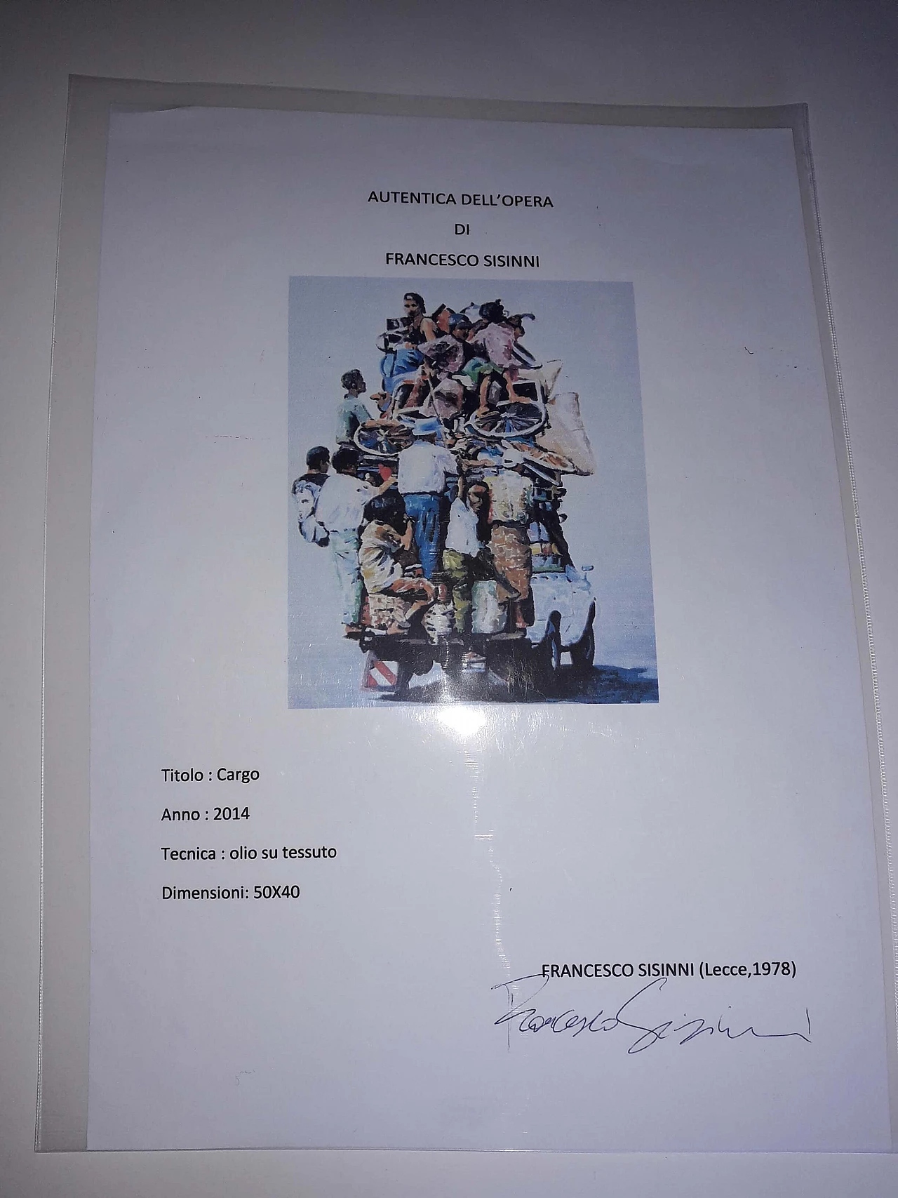 Francesco Sisinni, Cargo, oil painting on canvas, 2014 8