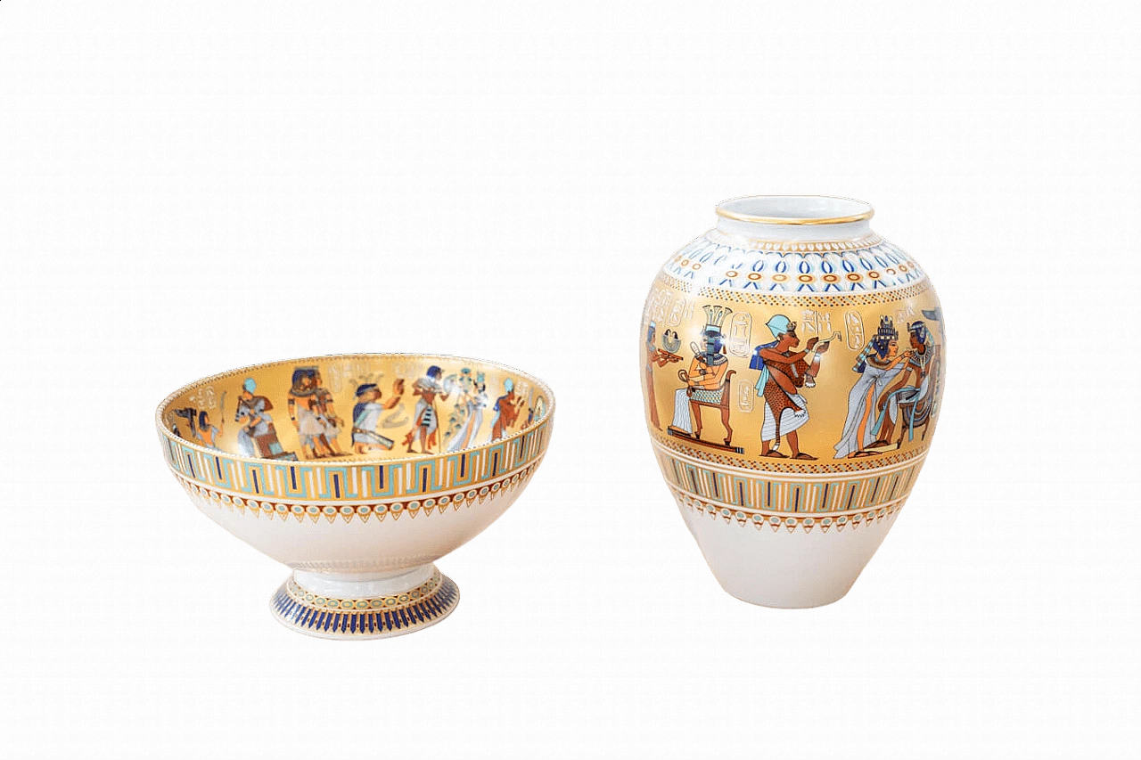 Porcelain Theben vase and bowl by Kaiser, 1920s 21