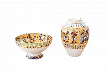 Porcelain Theben vase and bowl by Kaiser, 1920s
