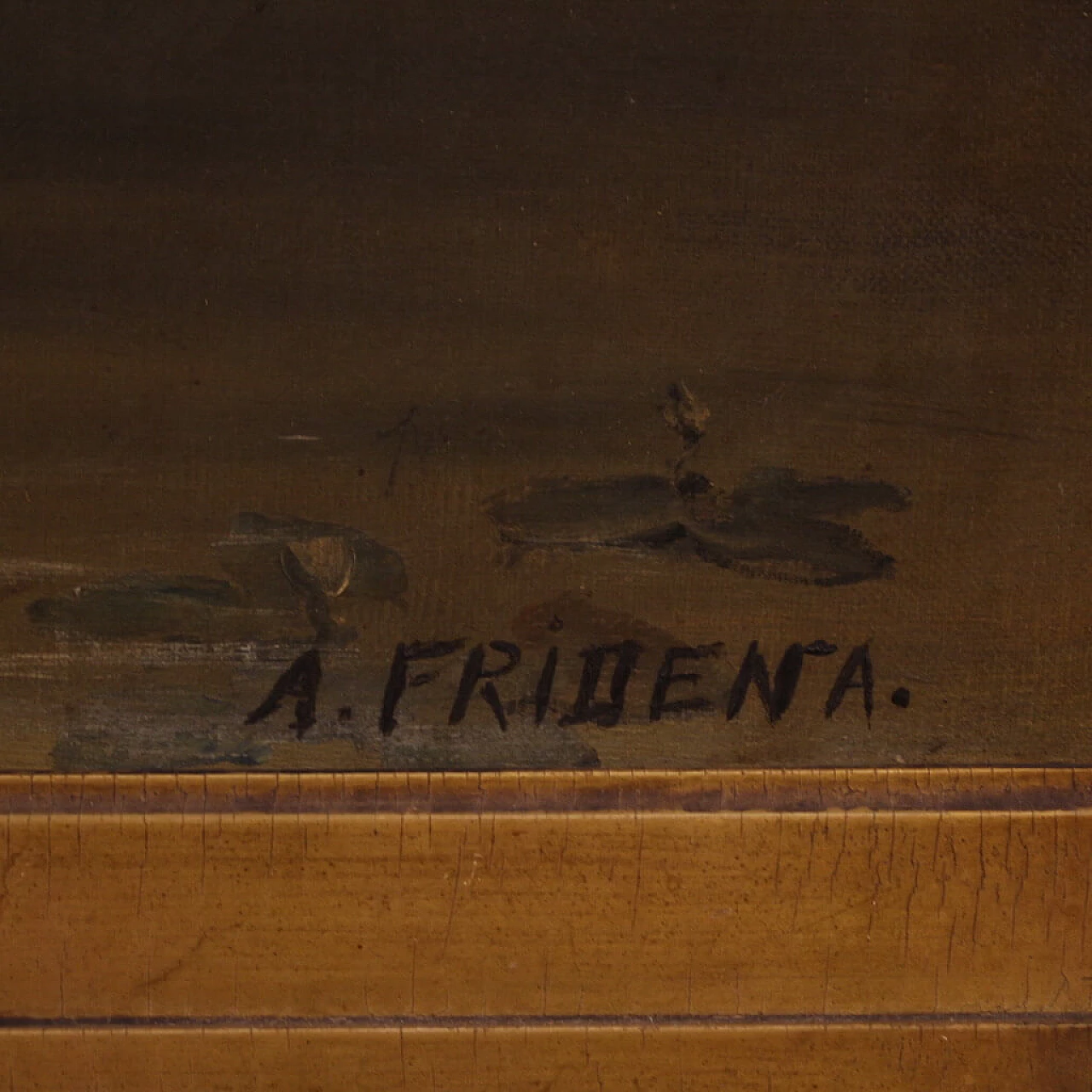 Romantic landscape, oil painting on canvas, second half of the 19th century 4