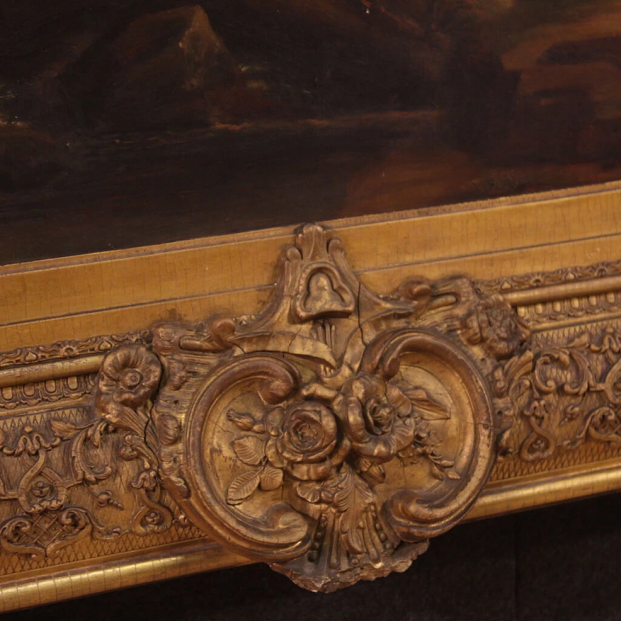 Romantic landscape, oil painting on canvas, second half of the 19th century 12