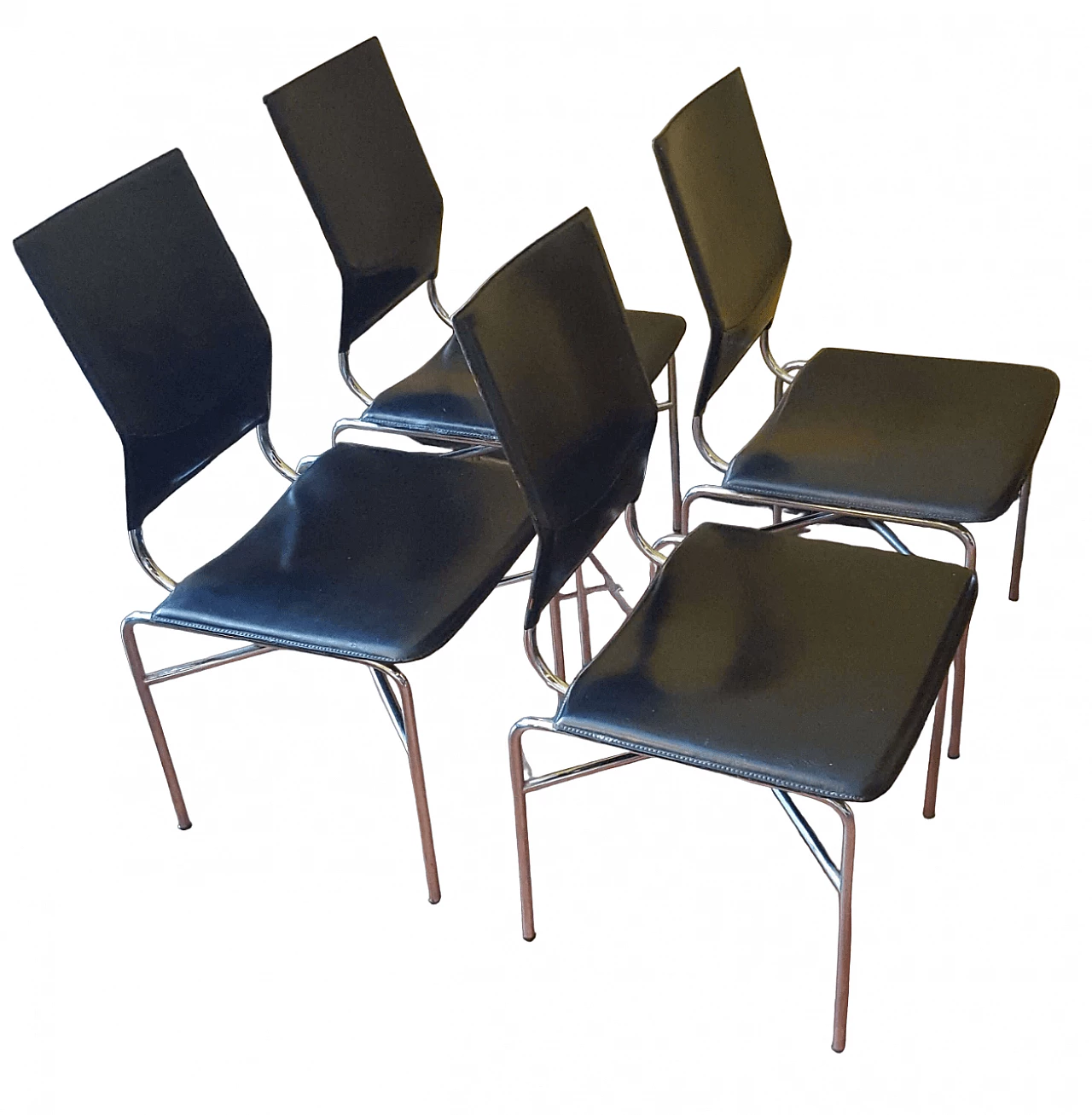 4 Larius chairs by Ross Littell for Matteograssi, 1980s 10