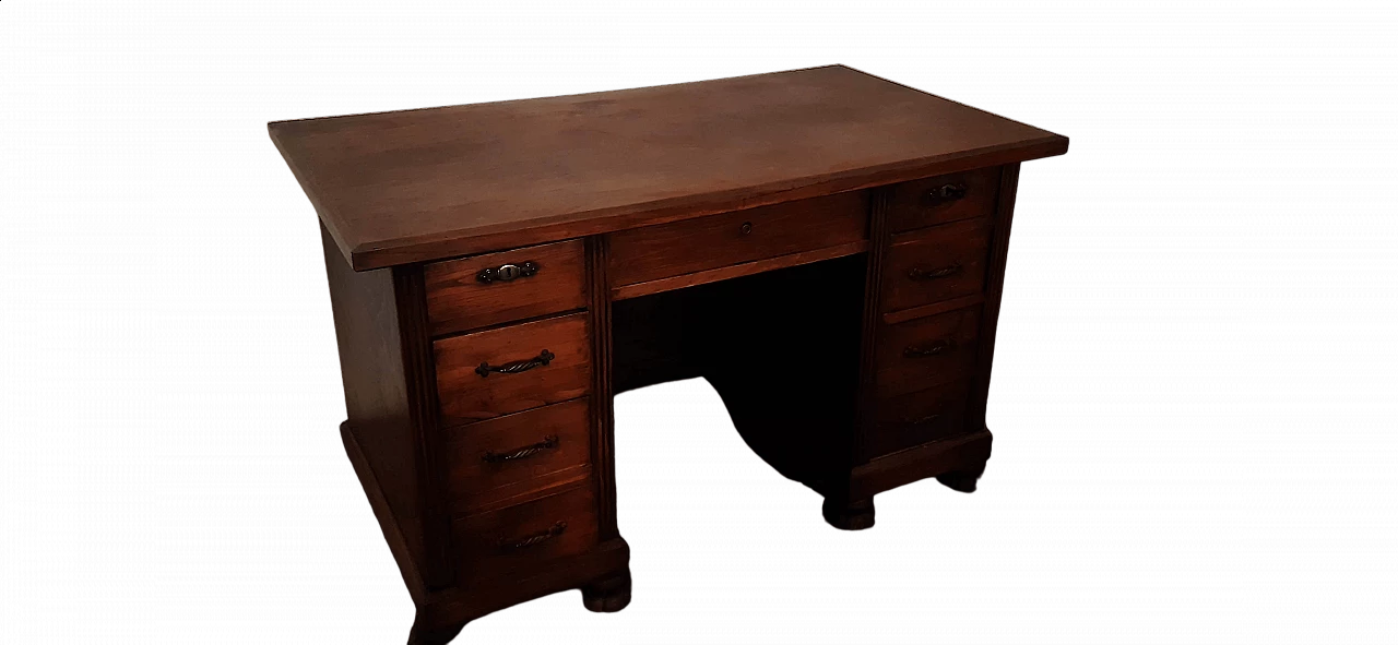 Scrivania in stile ministeriale decapata, anni '20 6