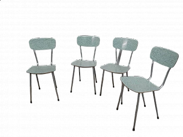 4 Formica chairs with painted metal frame, 1960s