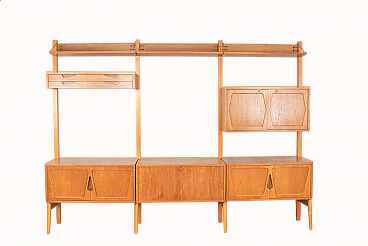 Teak bookcase by Kjell Riise for Rival Brodrene Jatogs, 1960s