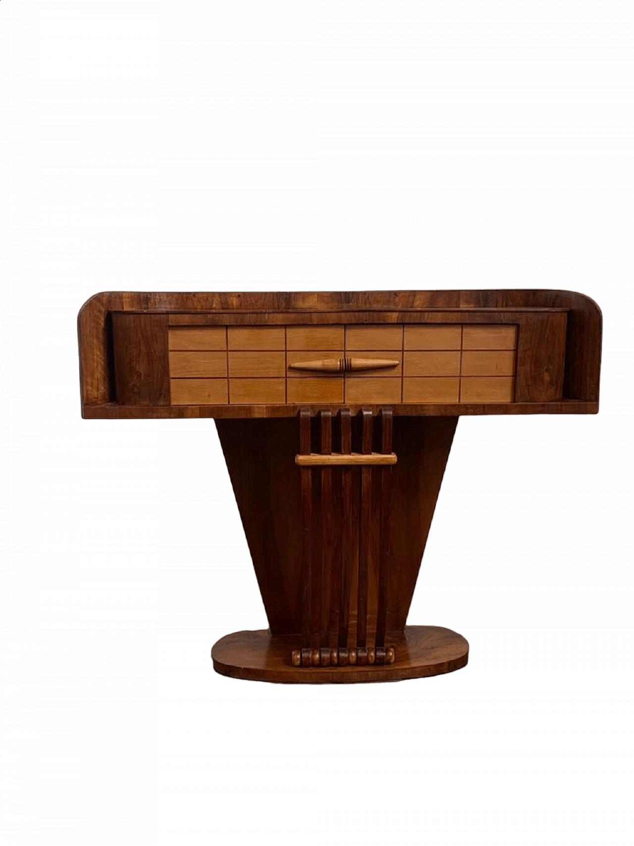 Art Deco maple, walnut and rosewood console, 1930s 13