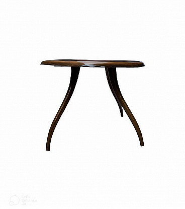 Wooden coffee table with curved legs by Osvaldo Borsani, 1940s