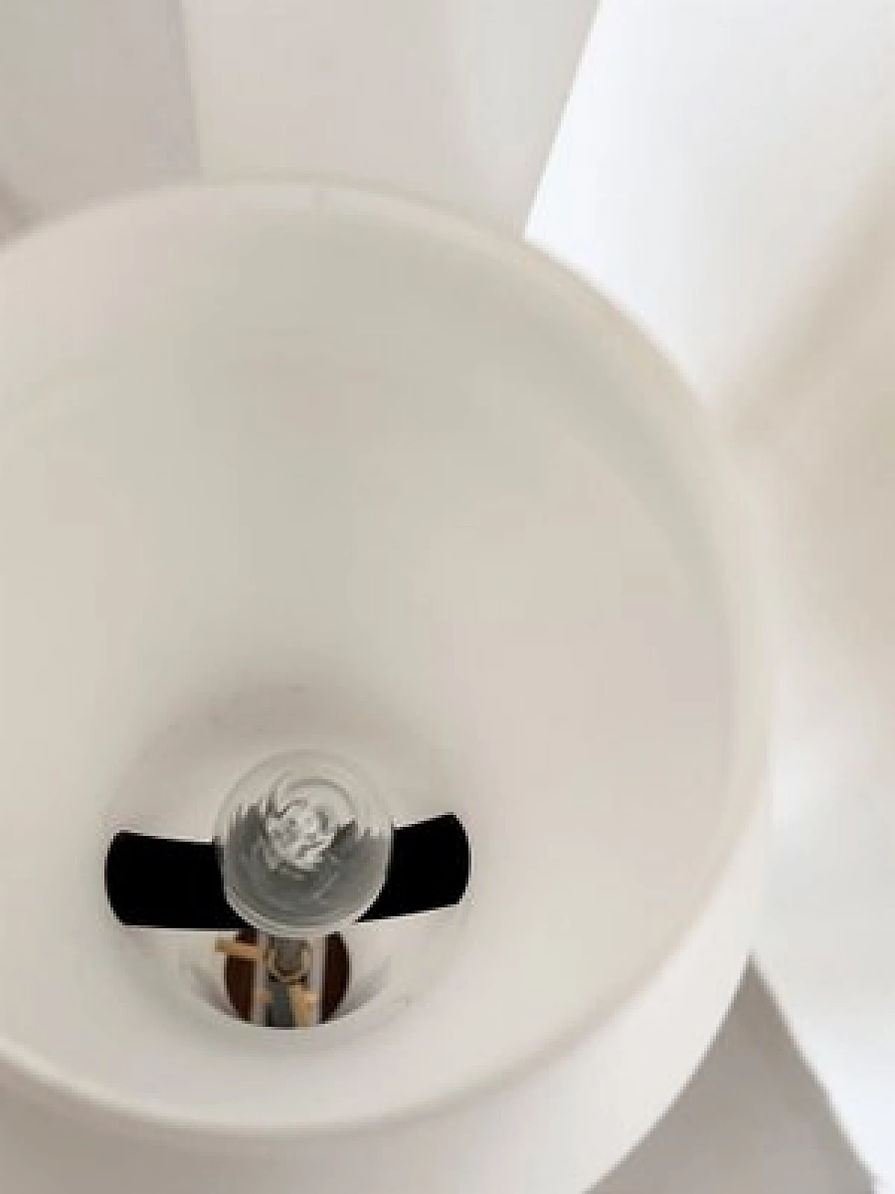 Glass, wood and brass floor lamp attributed to Stilnovo, 1960s 3