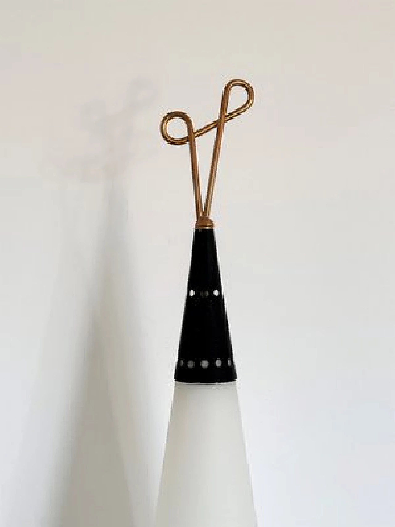 Glass, brass and marble floor lamp by Reggiani, 1960s 6