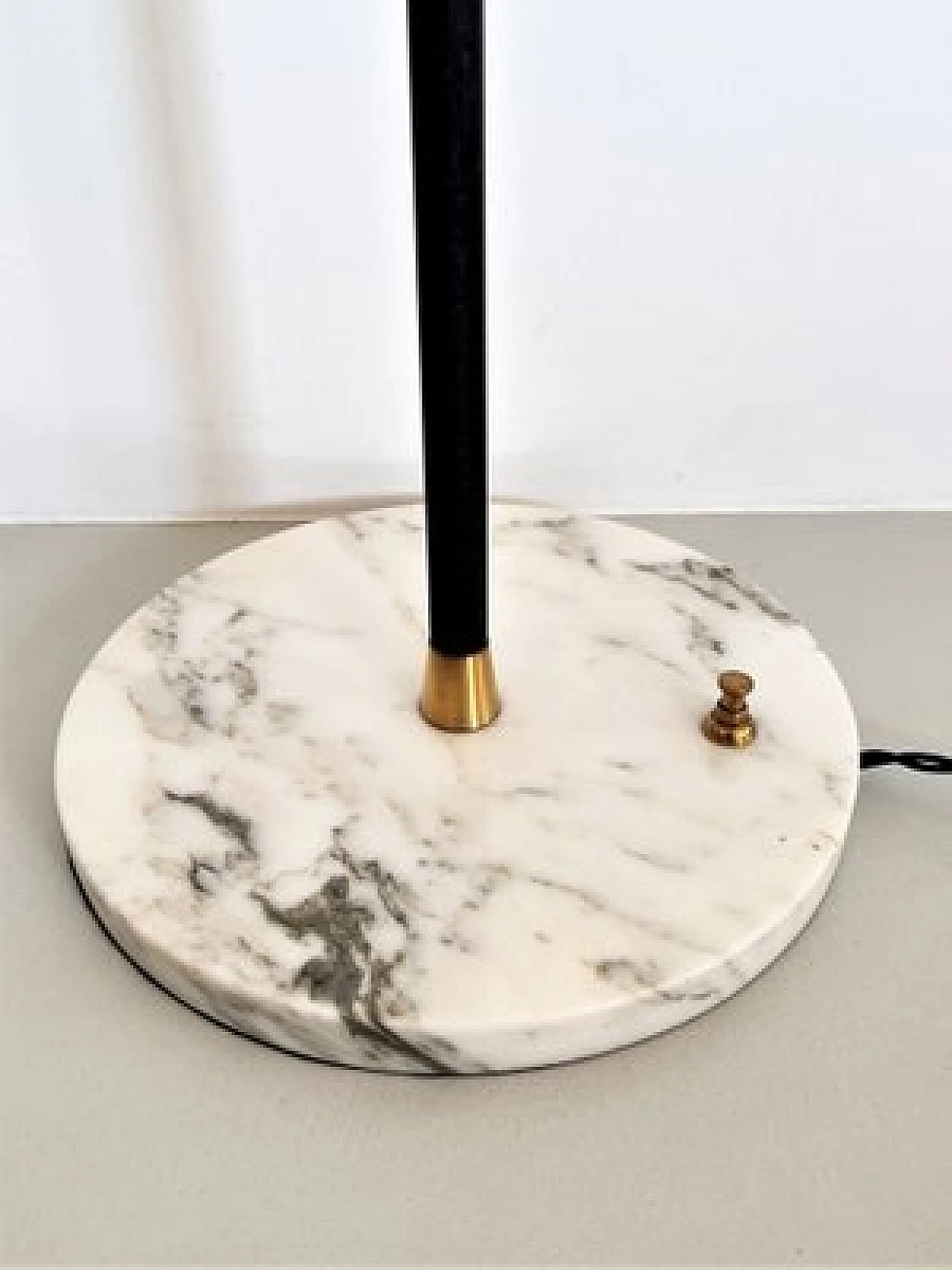 Glass, brass and marble floor lamp by Reggiani, 1960s 8