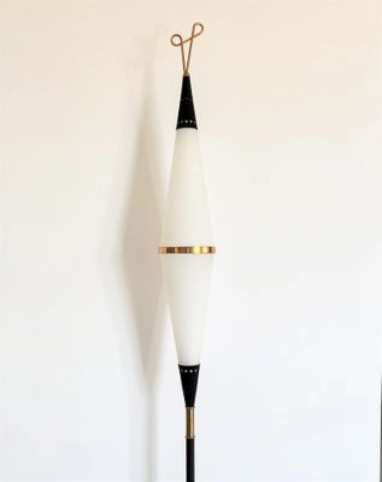 Glass, brass and marble floor lamp by Reggiani, 1960s 10