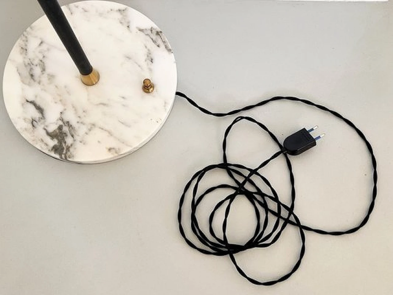 Glass, brass and marble floor lamp by Reggiani, 1960s 12