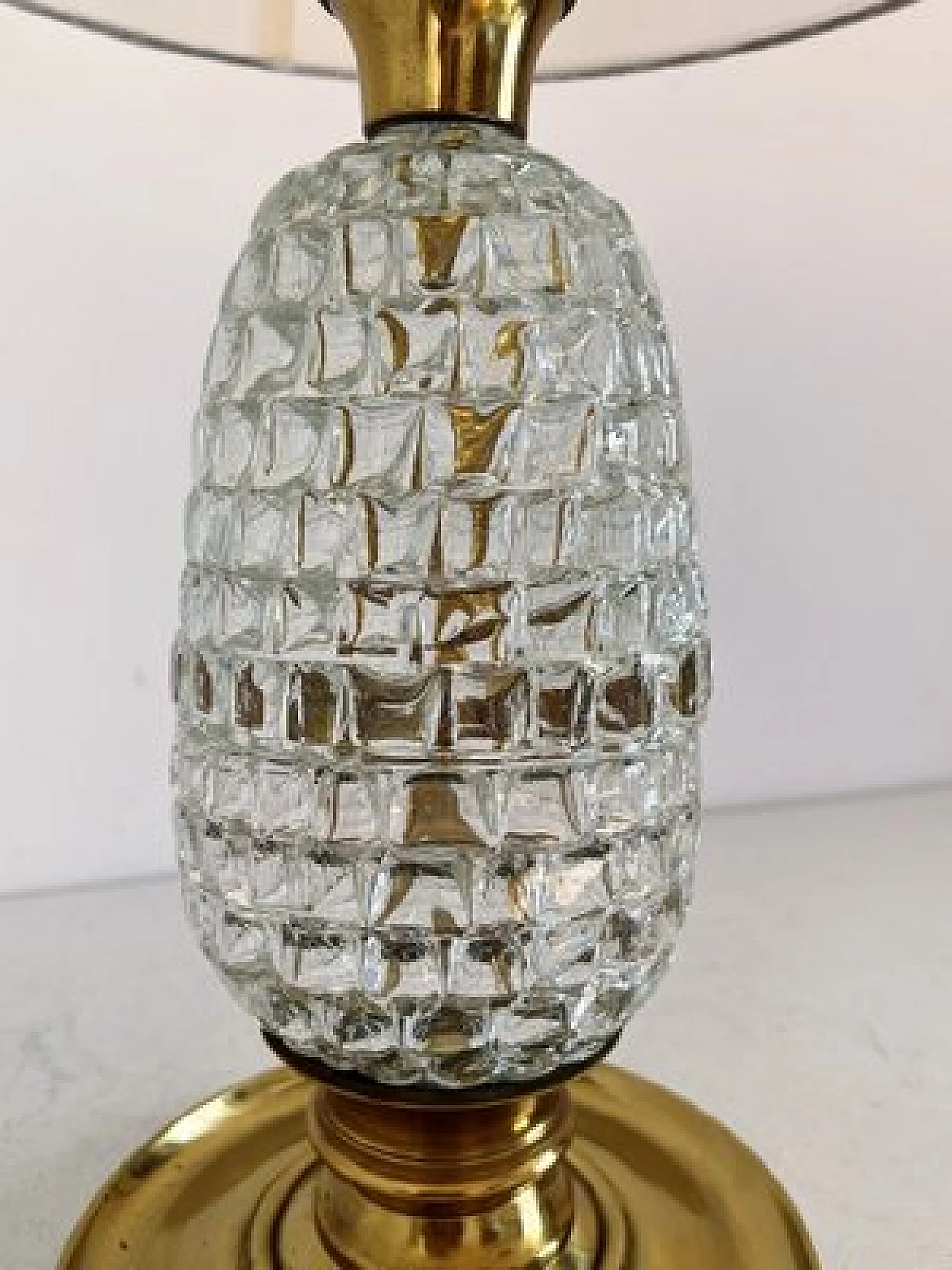 Table lamp with brass and Murano glass base, 1960s 7