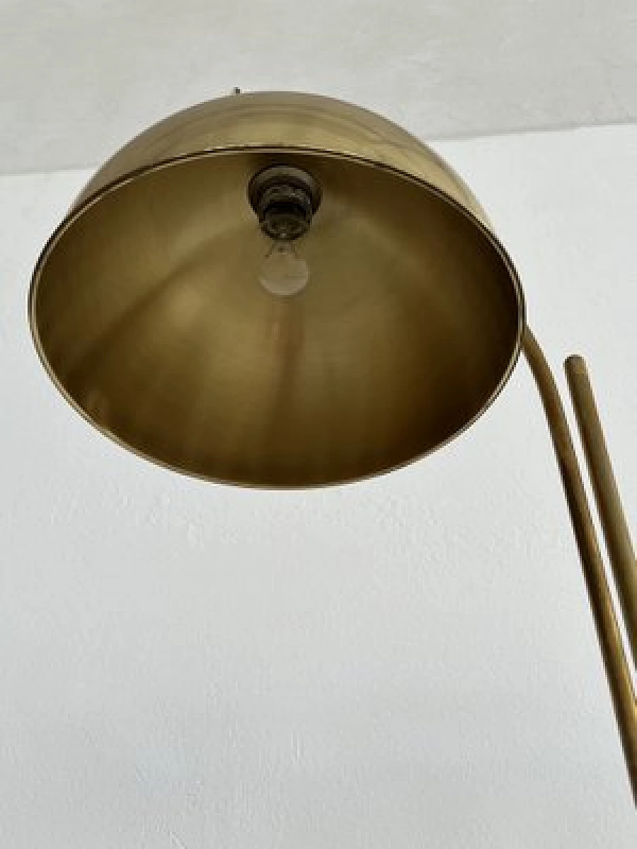 Solid brass adjustable floor lamp by Florian Schulz, 1970s 3