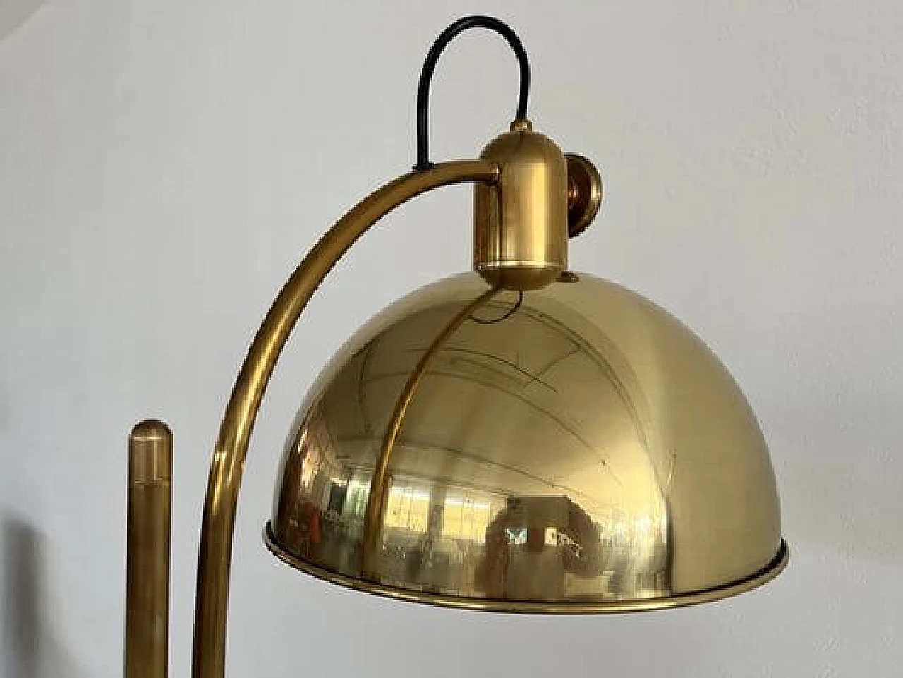 Solid brass adjustable floor lamp by Florian Schulz, 1970s 4