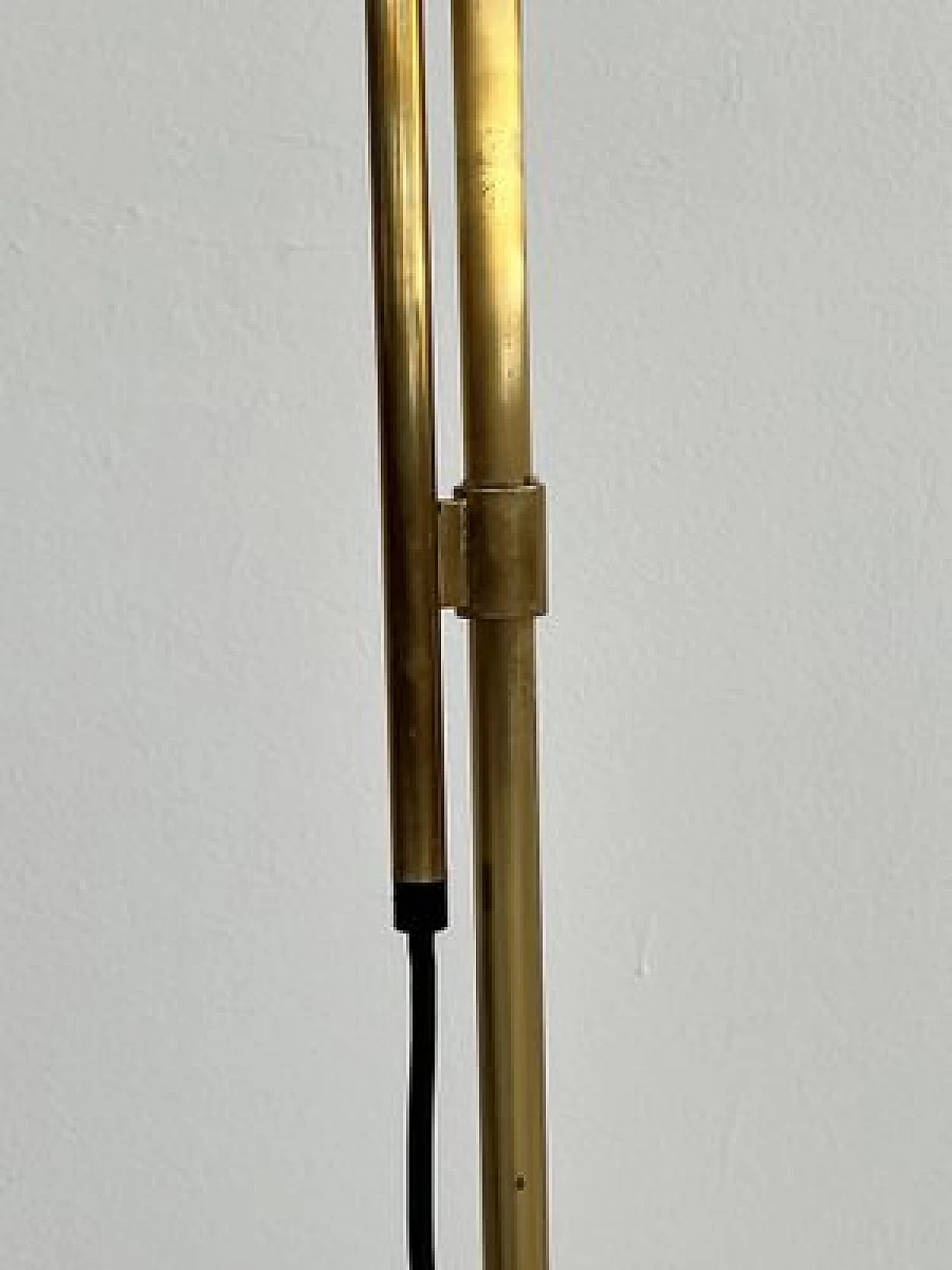 Solid brass adjustable floor lamp by Florian Schulz, 1970s 6