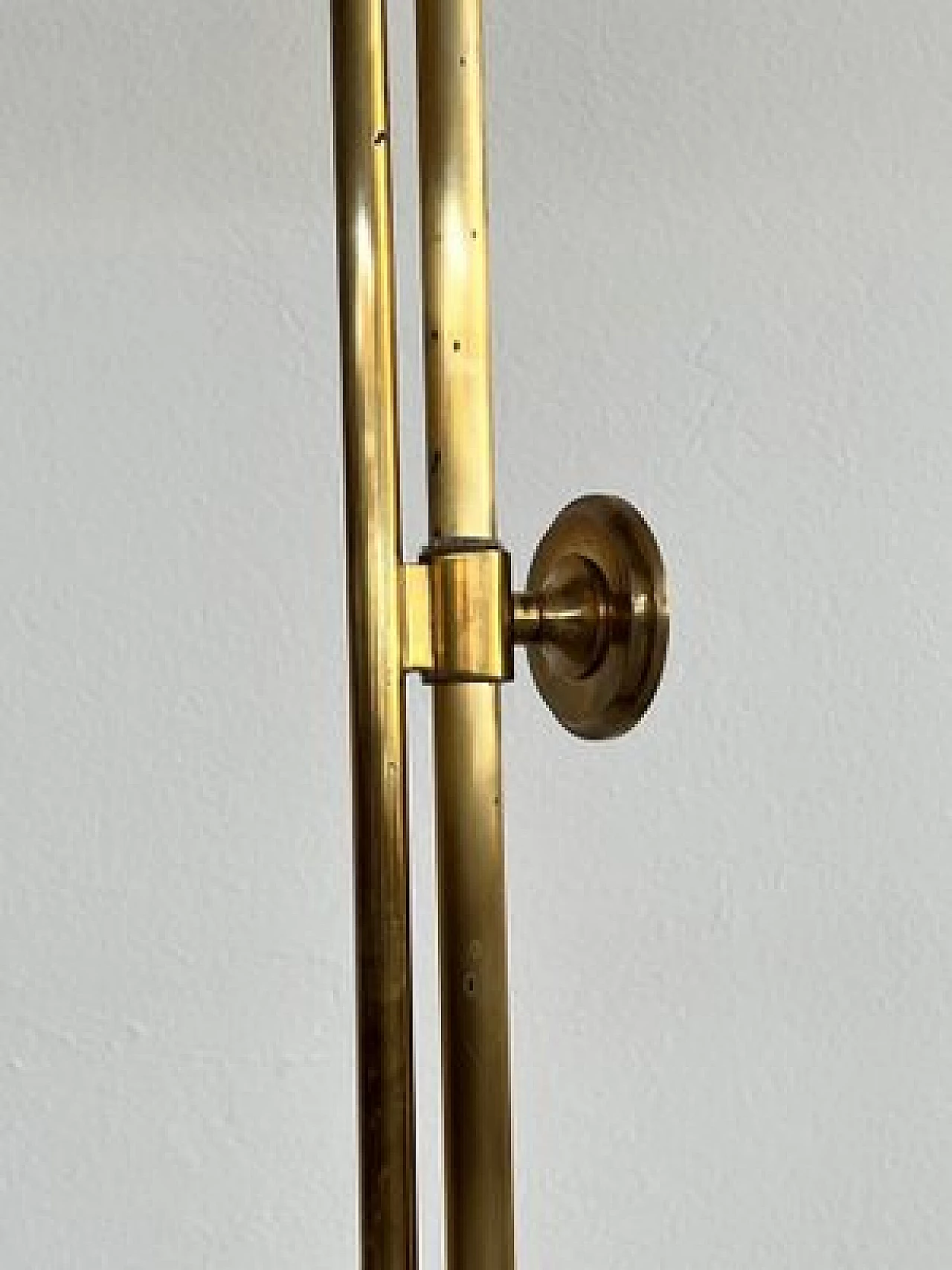 Solid brass adjustable floor lamp by Florian Schulz, 1970s 7