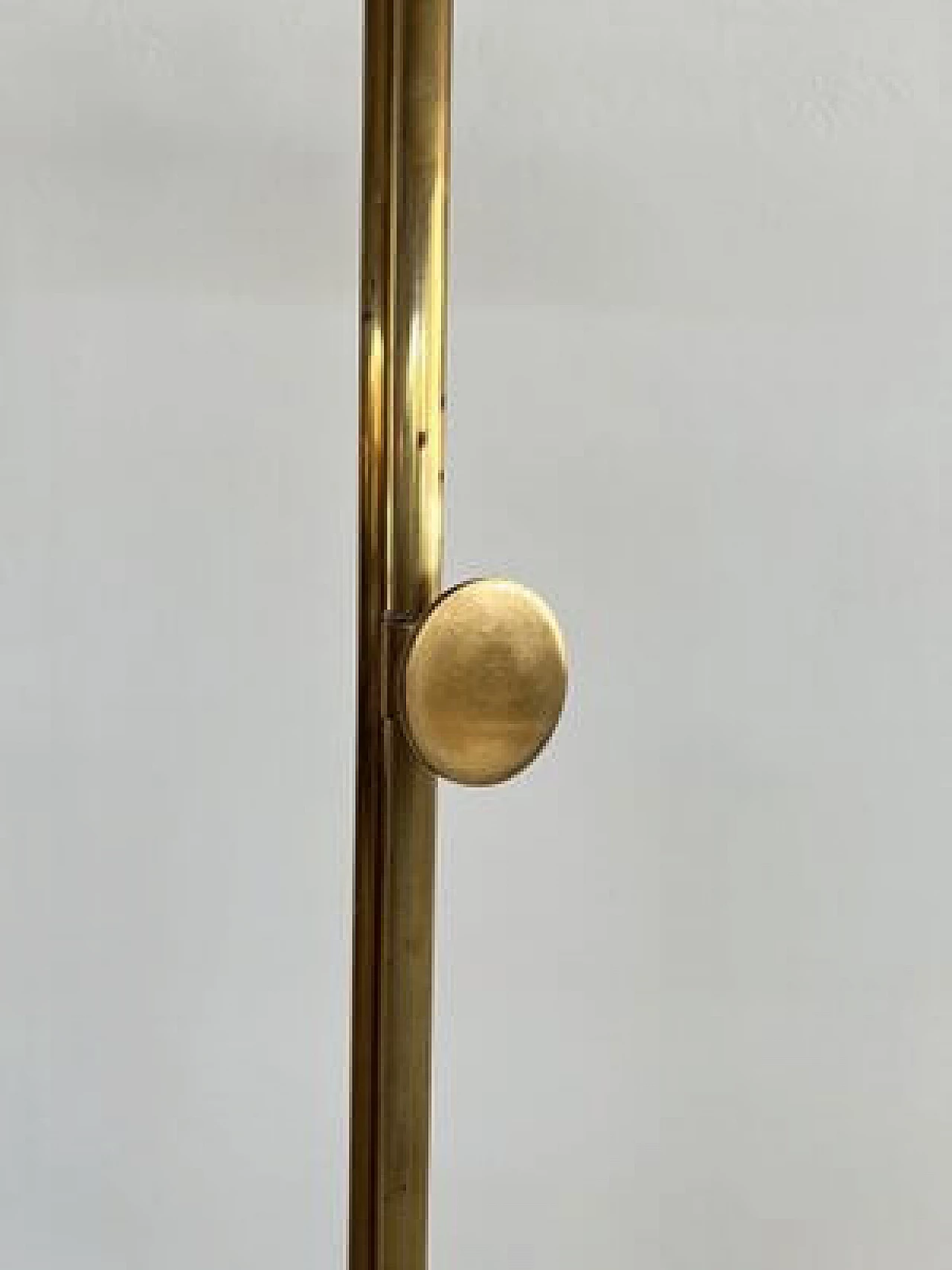 Solid brass adjustable floor lamp by Florian Schulz, 1970s 8