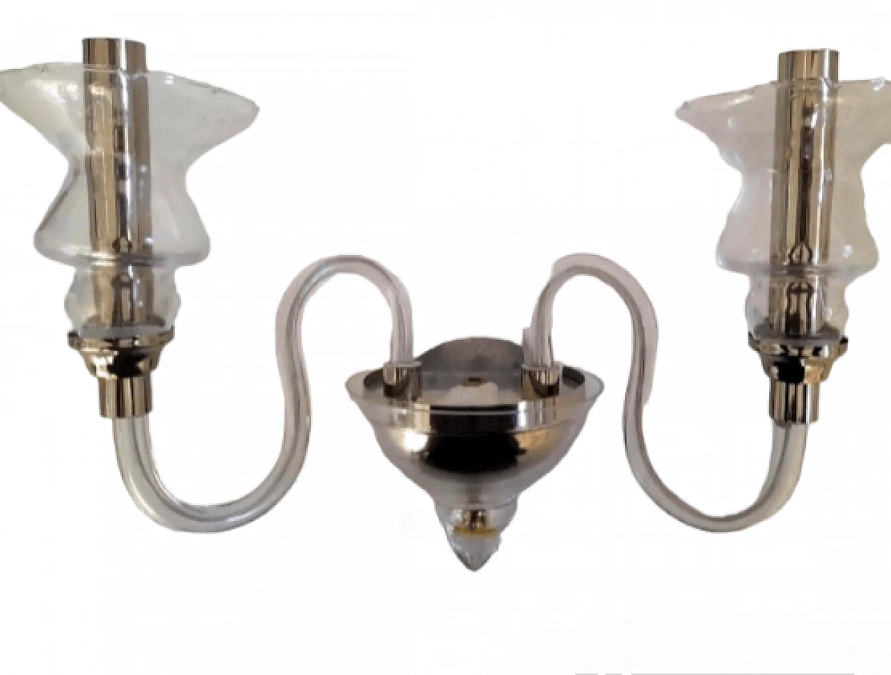 3 Two-light Murano glass wall sconce by Sylcom, 1990s 2