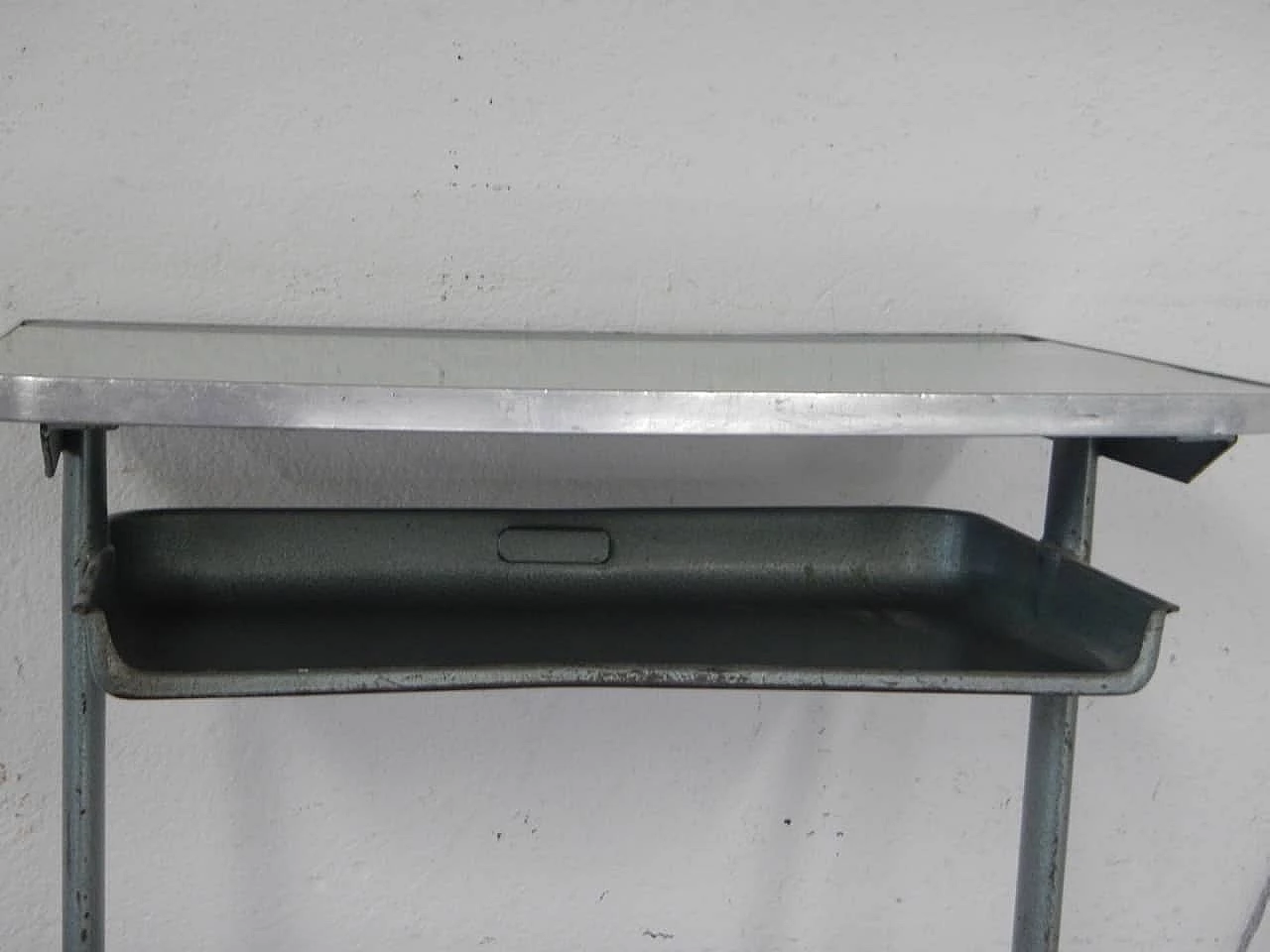 Iron and formica school desk, 1950s 6