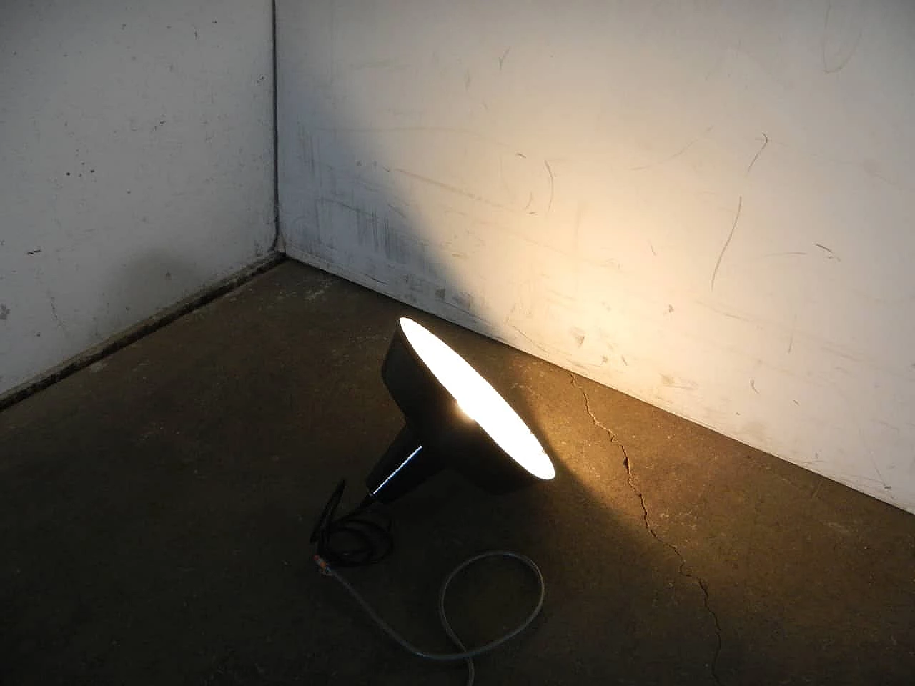 D30 black metal industrial chandelier, 1950s 7