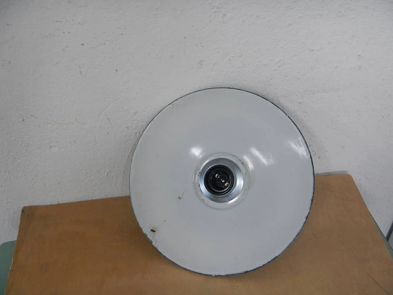 Green metal chandelier, 1940s 3