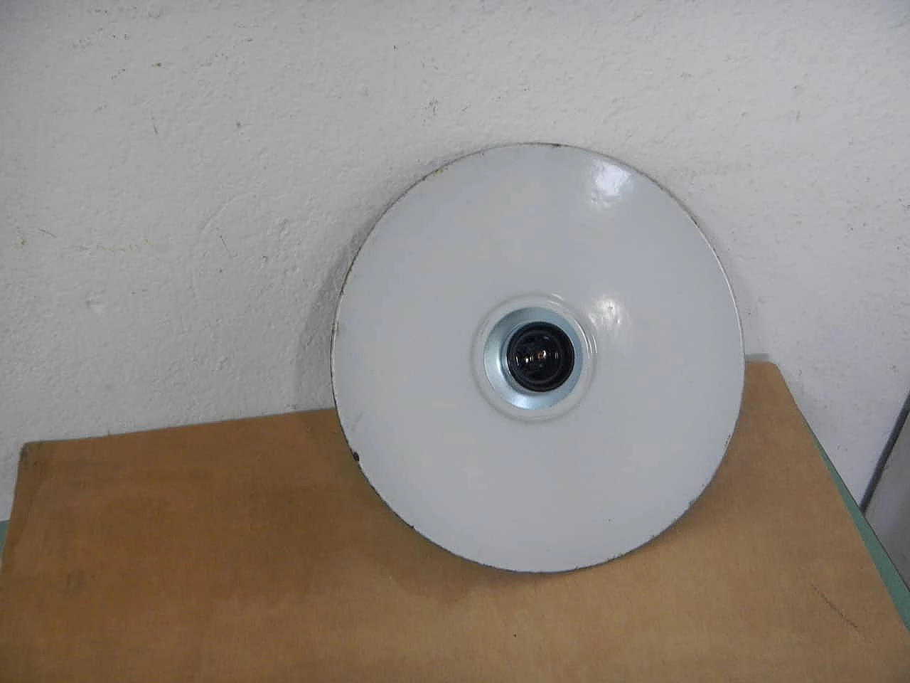 Green metal chandelier, 1940s 7