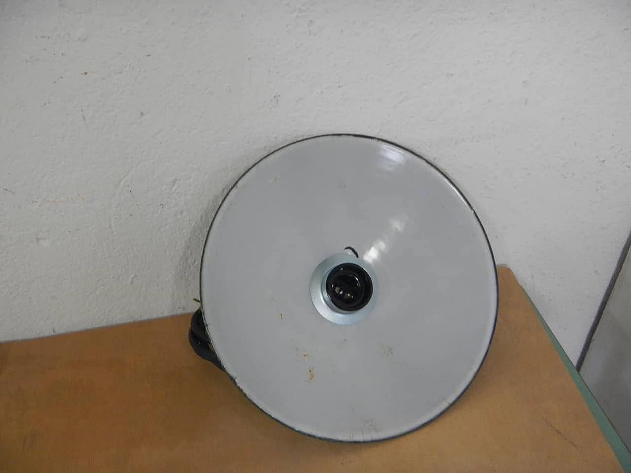 Green metal chandelier, 1940s 9