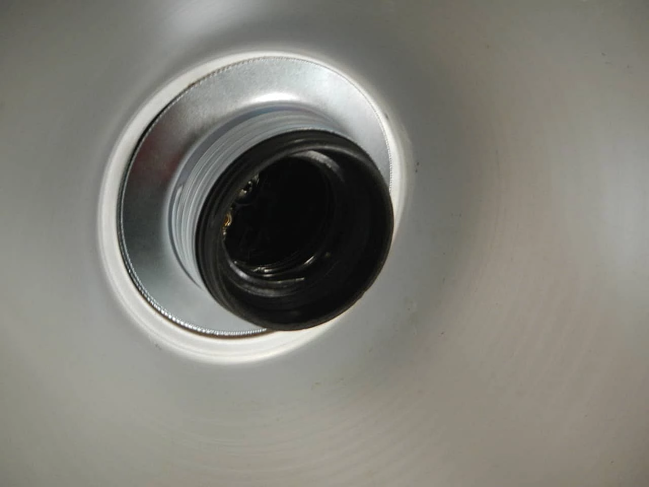 Green metal conical ceiling lamp, 1970s 6