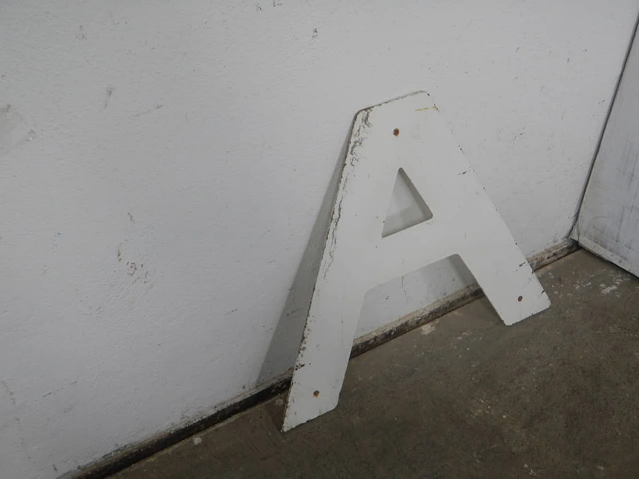 White iron letter A, 1950s 3