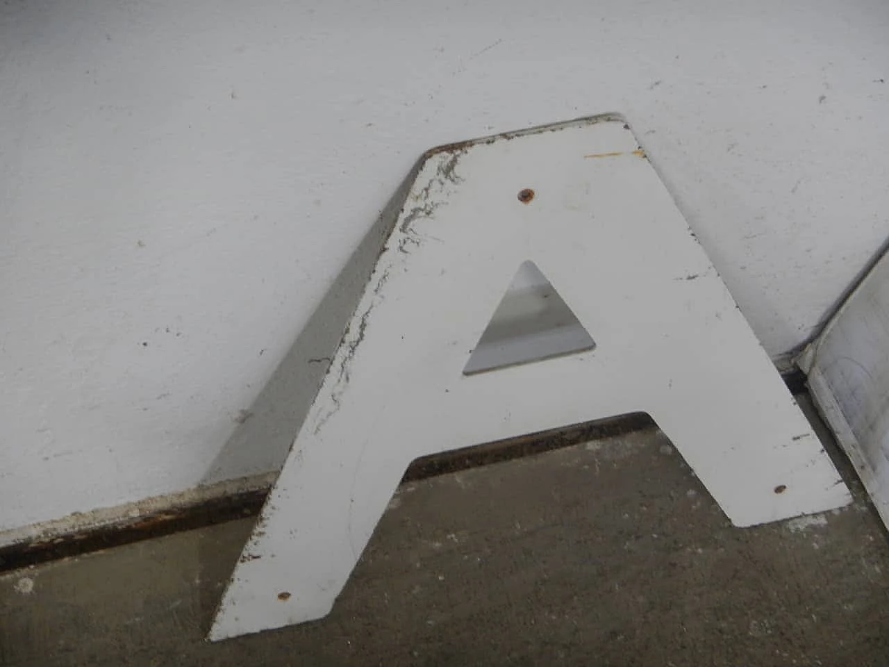 White iron letter A, 1950s 4