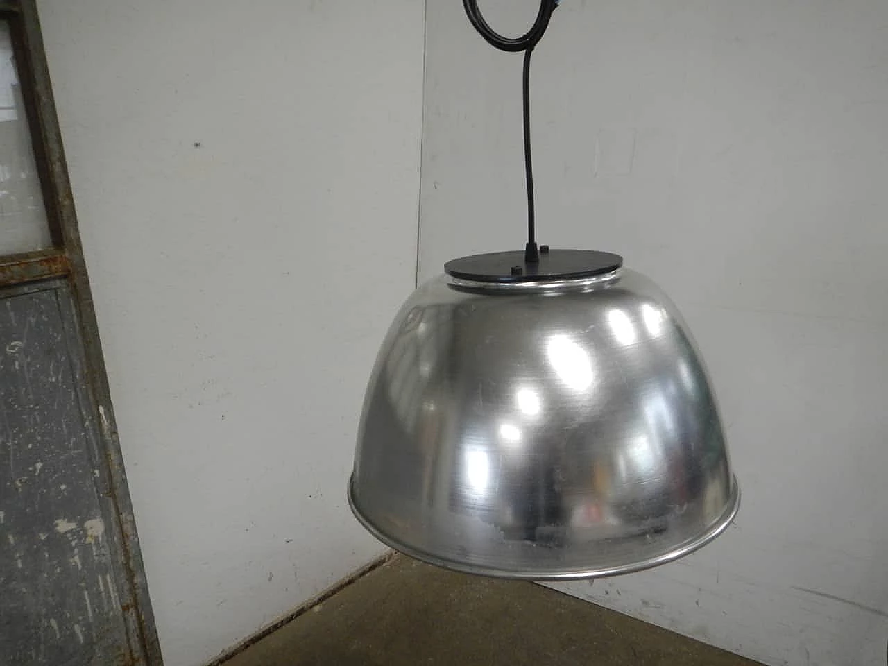 Lampada industriale D41 1950 in alluminio, anni '50 1