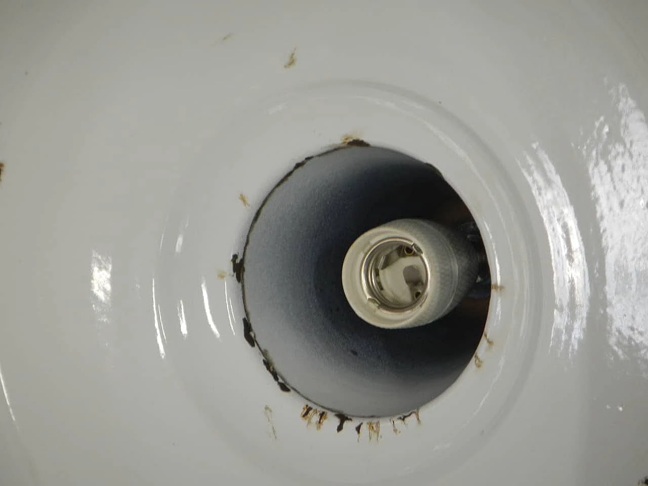 Black metal ceiling lamp, 1940s 5