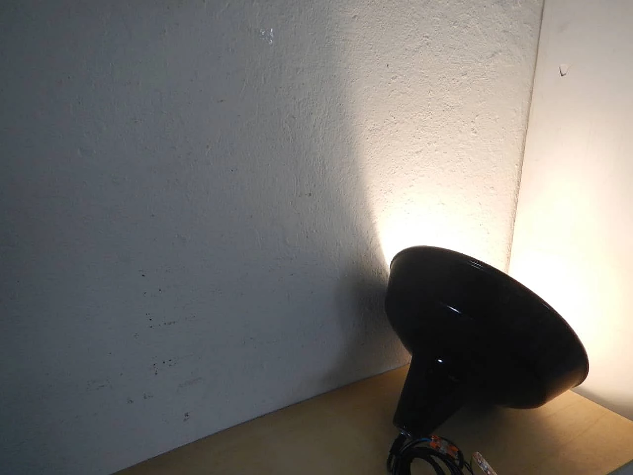 D34 black metal ceiling lamp, 1940s 6