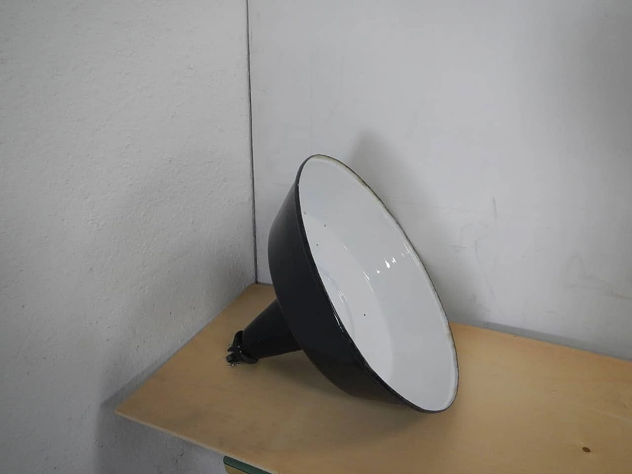 Black metal hanging lamp, 1940s 3